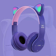 Bluetooth-compatible Glow Light Stereo Bass Headphone