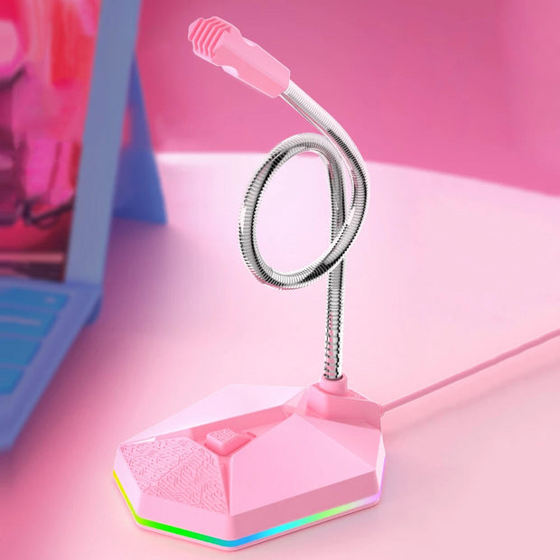 Desktop Mini microphone Black Pink Gaming Mic